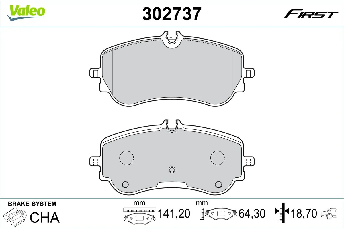 Brake Pad Set, disc brake FIRST 302737