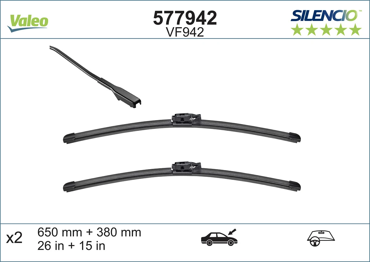 Wiper Blade SILENCIO FLAT BLADE SET 577942