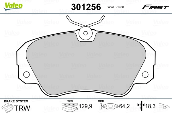 Brake Pad Set, disc brake FIRST 301256