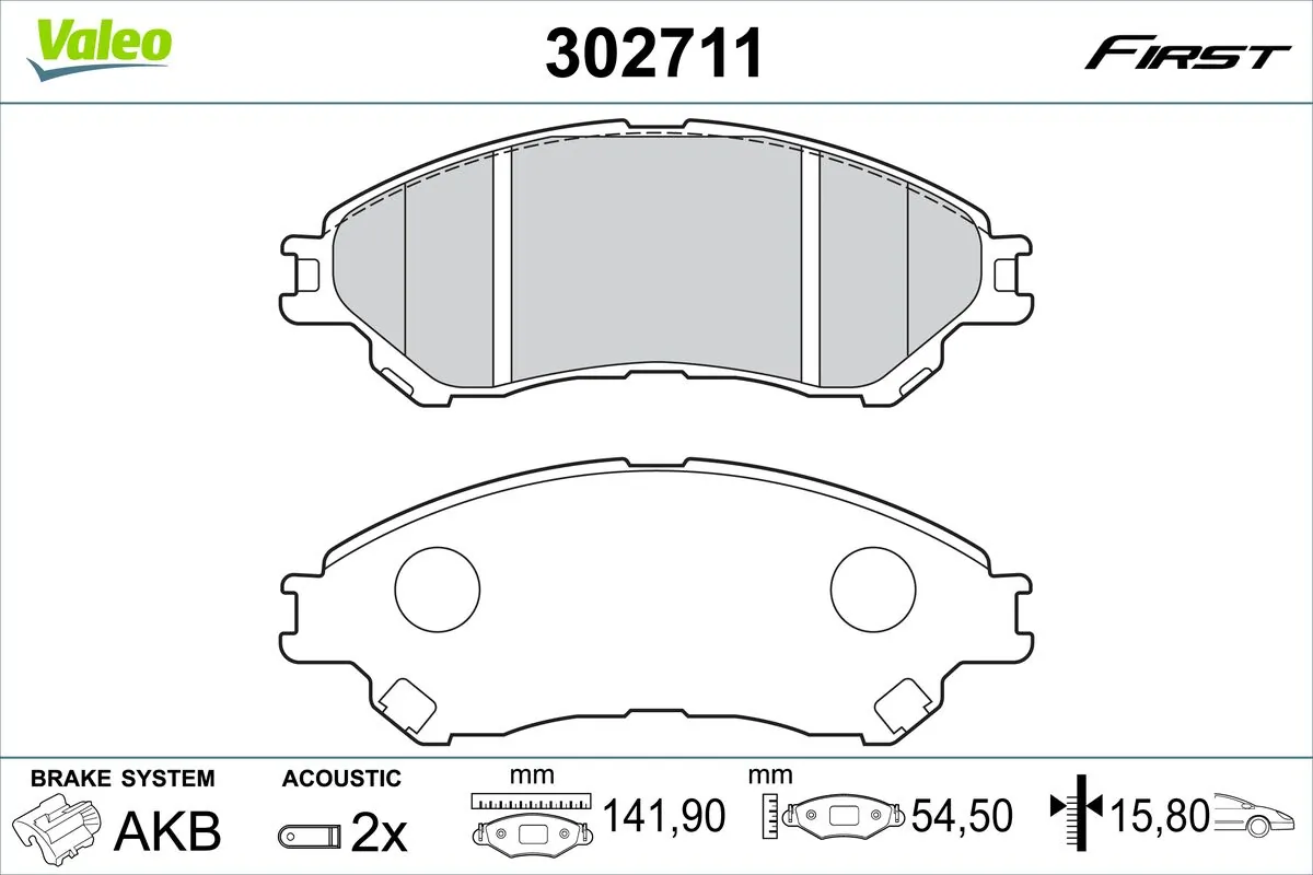 Brake Pad Set, disc brake FIRST 302711