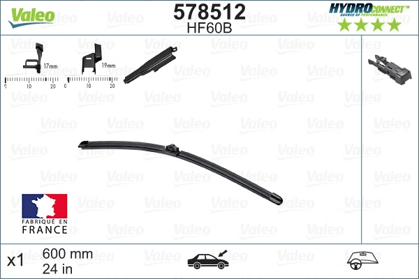 Wiper Blade HYDROCONNECT 578512
