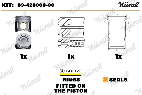 Repair Kit, piston/cylinder liner 89-428000-00