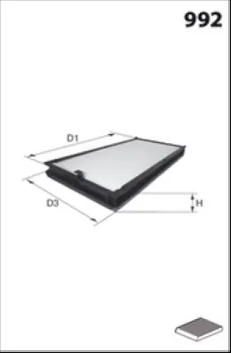 Filter, cabin air ELR7103