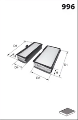 Filter, cabin air JLR7064