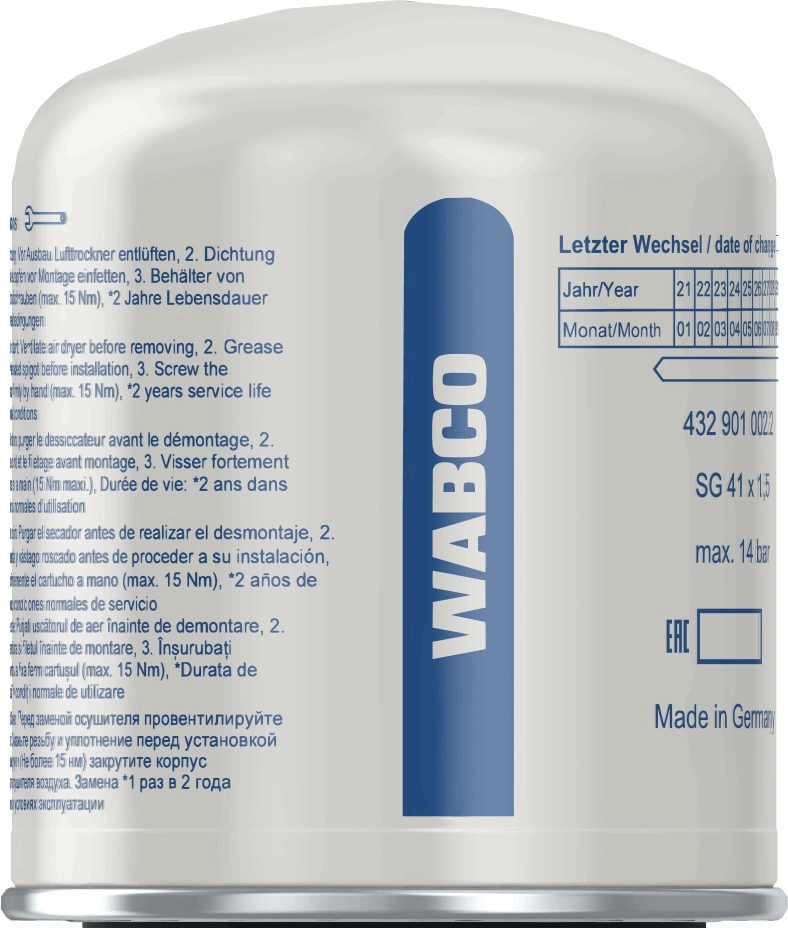 WABCO 4329010022 Air Dryer Cartridge, compressed-air system