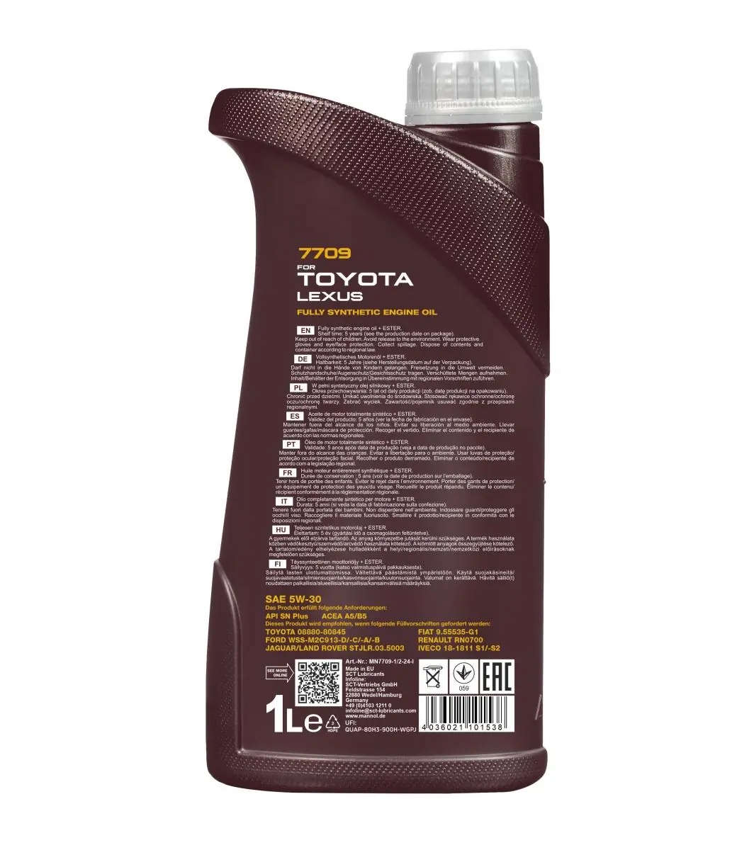 모터 오일 Mannol 7709 for Toyota Lexus 5W-30 MN7709-1