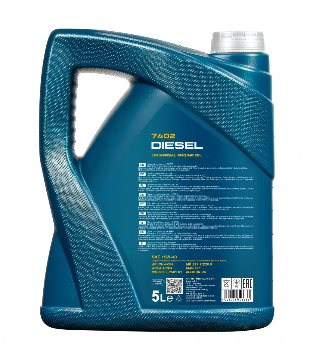 Engine Oil Mannol Diesel 15W-40 MN7402-5