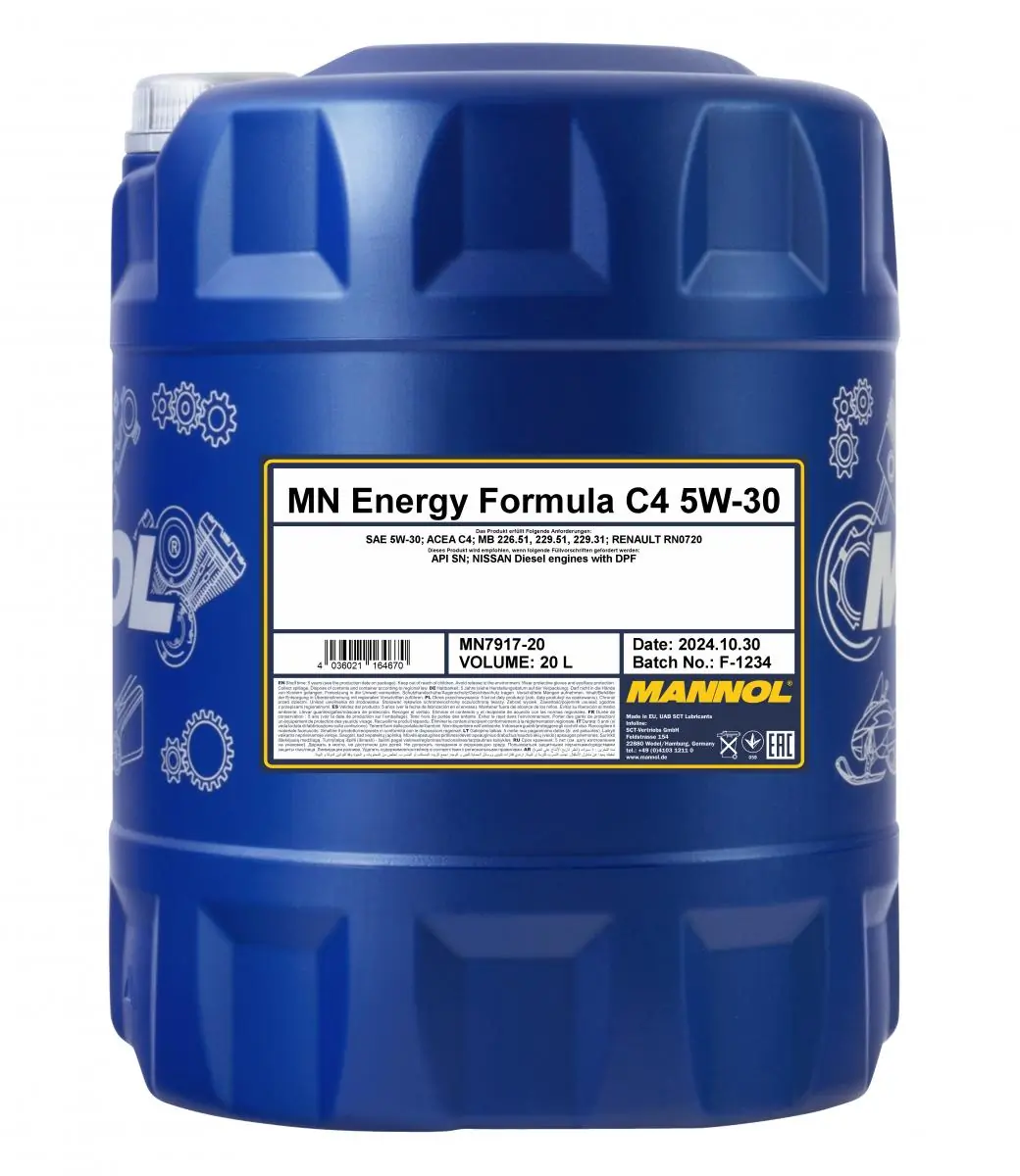发动机机油 Mannol Energy Formula C4 5W-30 MN7917-20