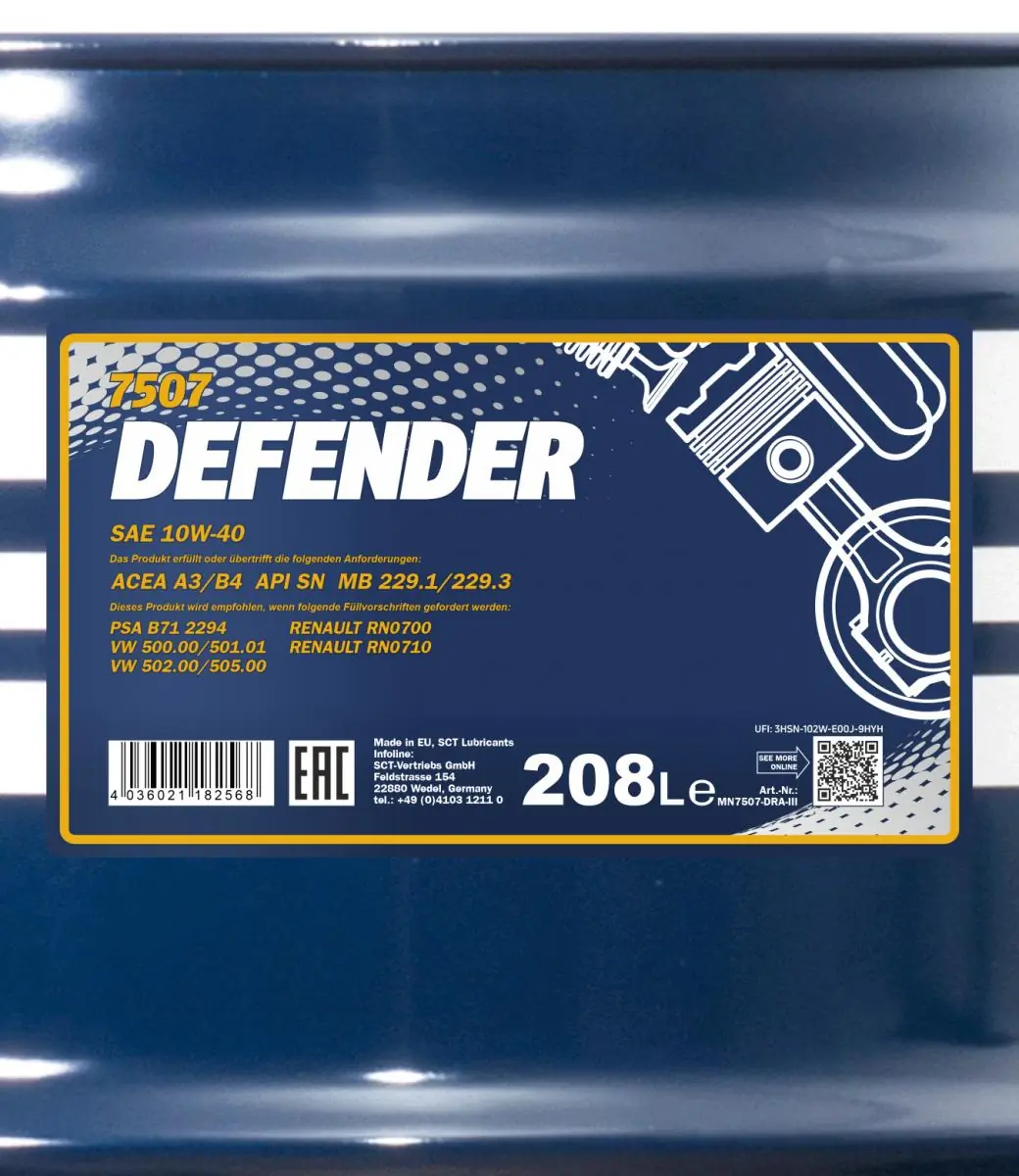 Engine Oil Mannol Defender 10W-40 MN7507-DR