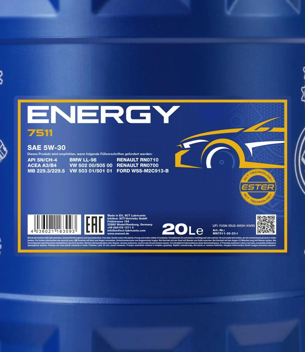 Minyak Enjin Mannol Energy 5W-30 MN7511-20