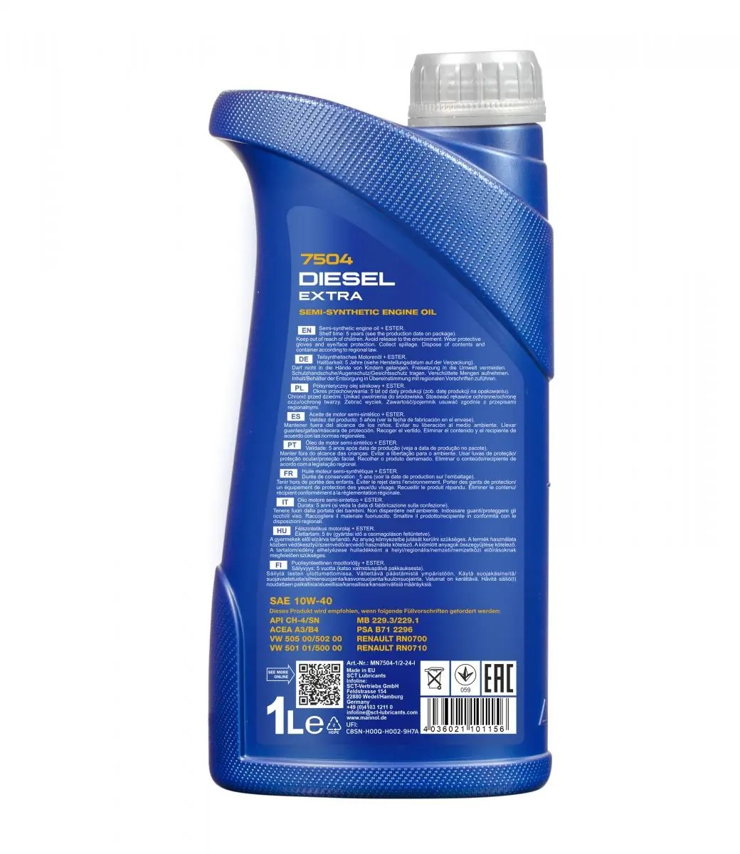 Engine Oil Mannol Diesel Extra 10W-40 MN7504-1