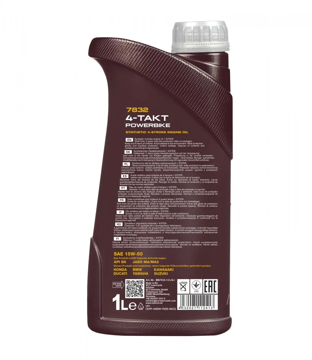 Minyak Enjin Mannol 7832 4-TAKT Powerbike MN7832-1