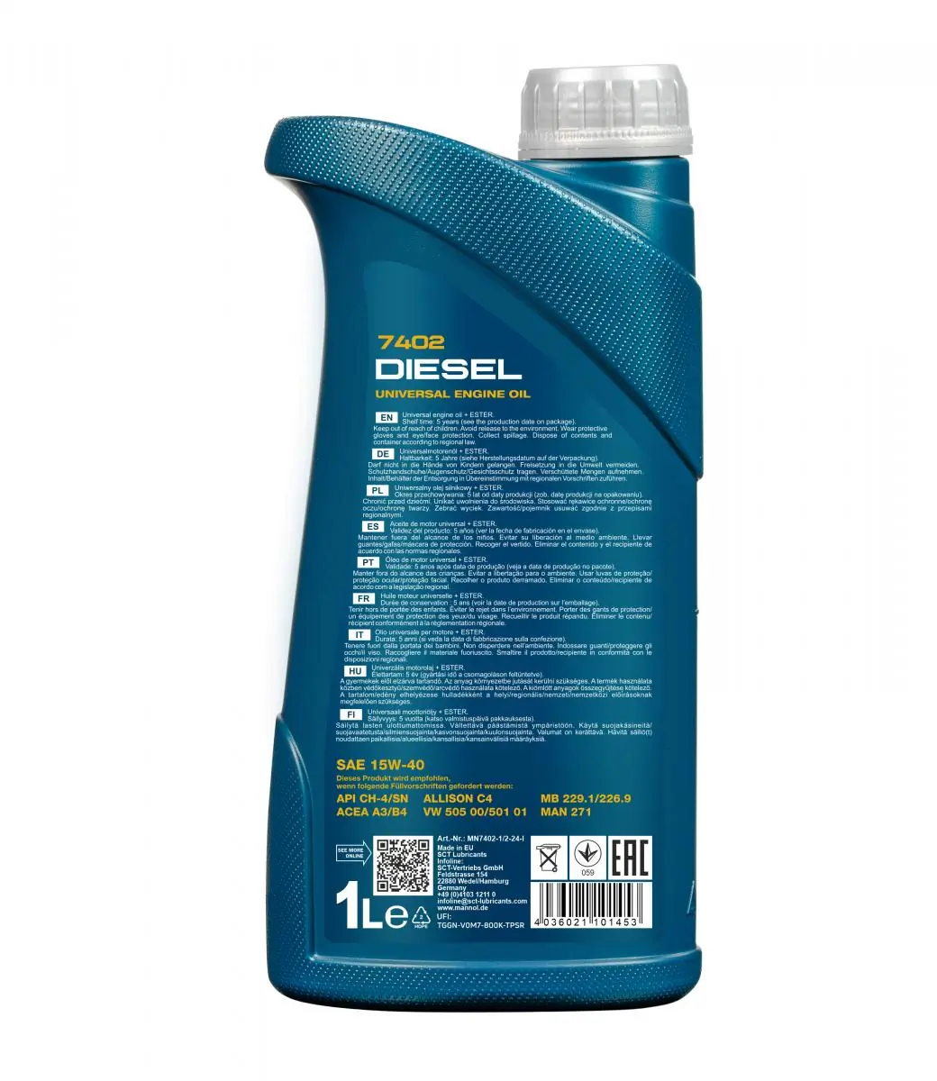 Engine Oil Mannol Diesel 15W-40 MN7402-1