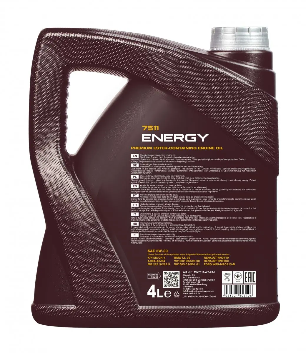 Engine Oil Mannol Energy 5W-30 MN7511-4