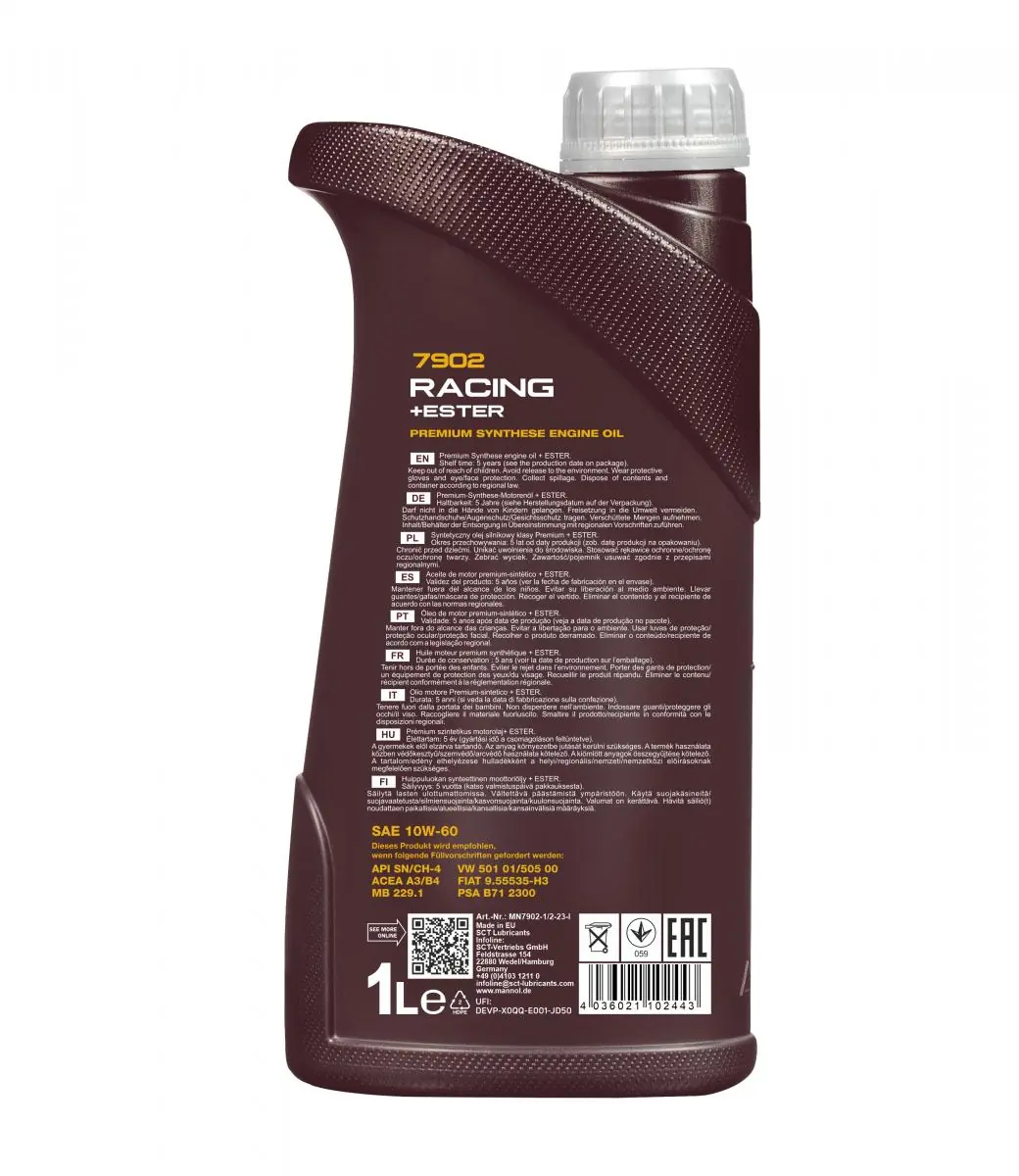 Aceite de motor Mannol Racing+Ester 10W-60 MN7902-1