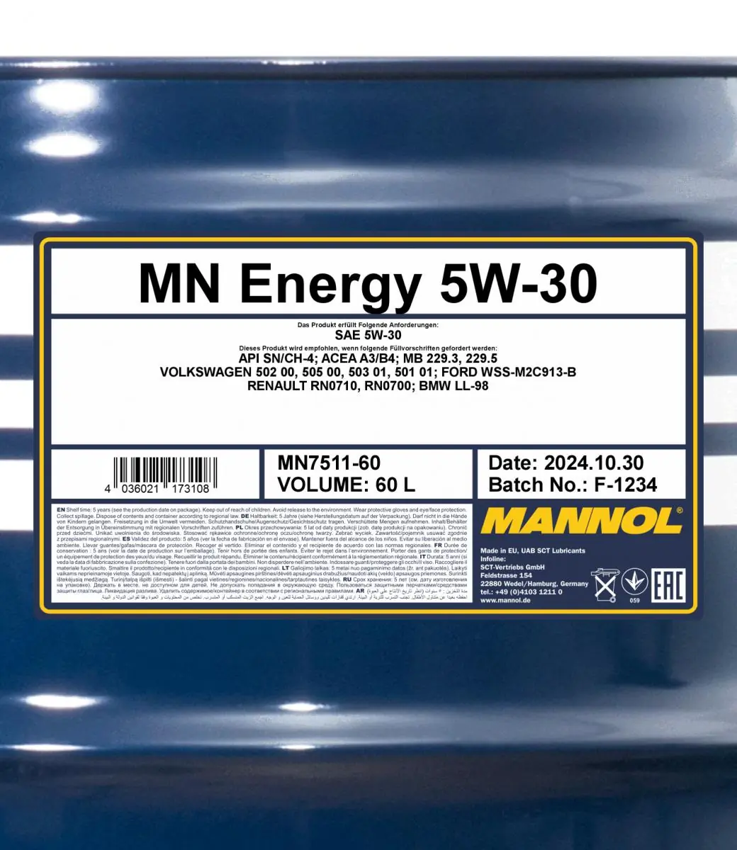 Engine Oil Mannol Energy 5W-30 MN7511-60