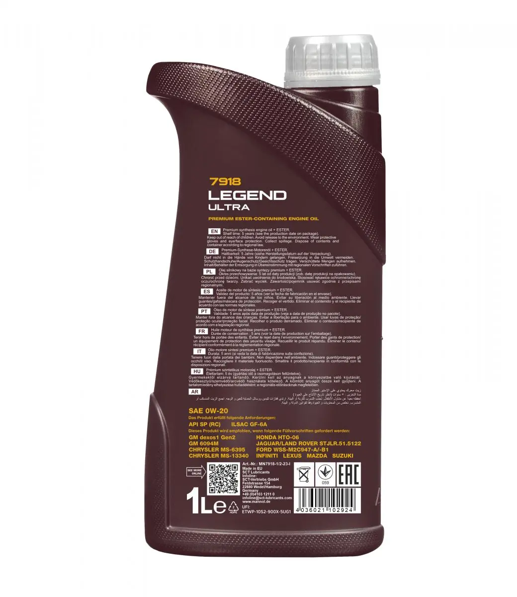 Engine Oil Mannol Legend Ultra 0W-20 MN7918-1