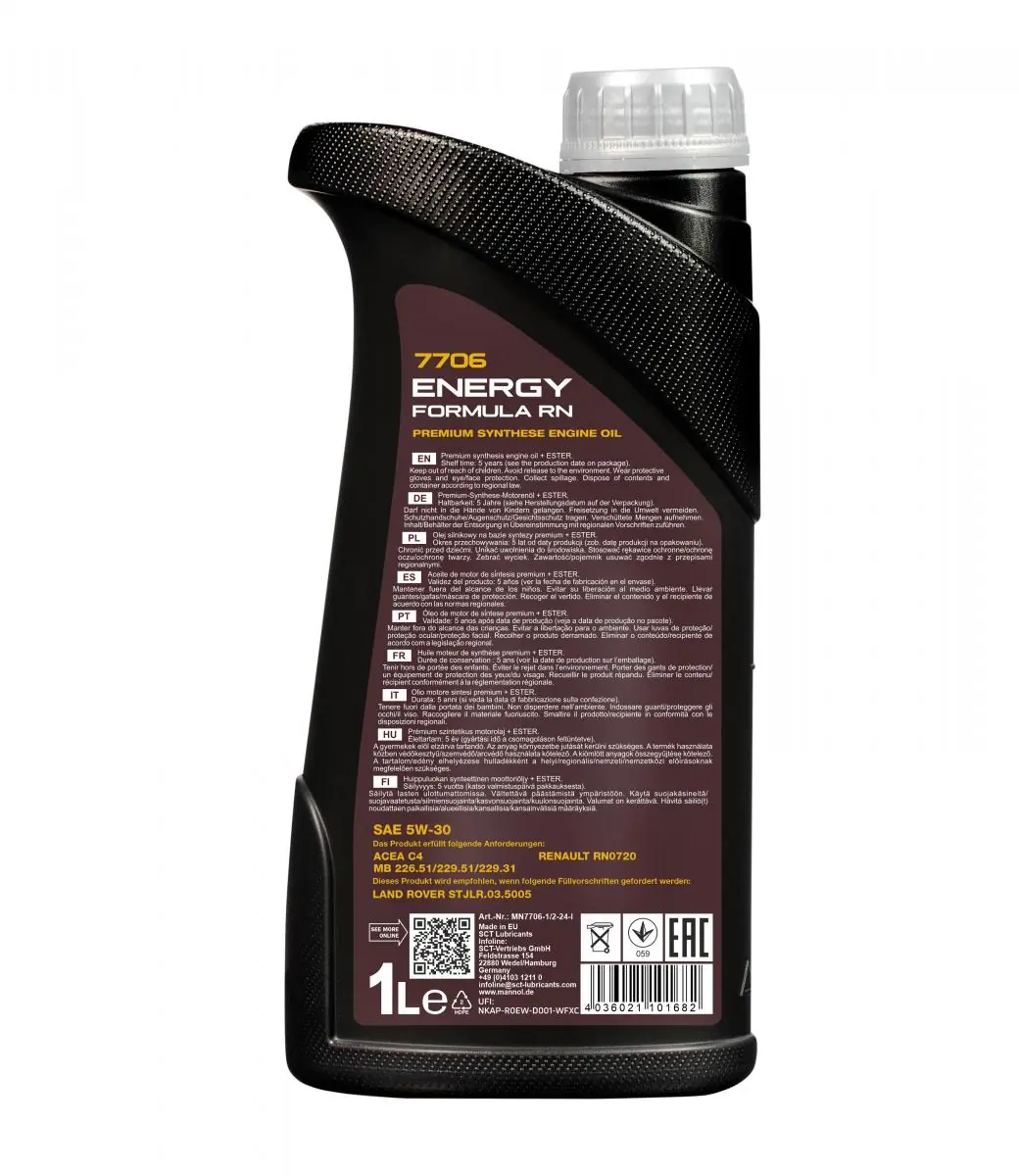 Engine Oil Mannol 7706 Energy Formula RN 5W-30 MN7706-1