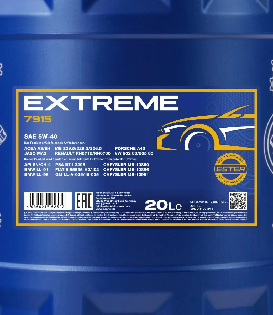 Engine Oil Mannol Extreme 5W-40 MN7915-20