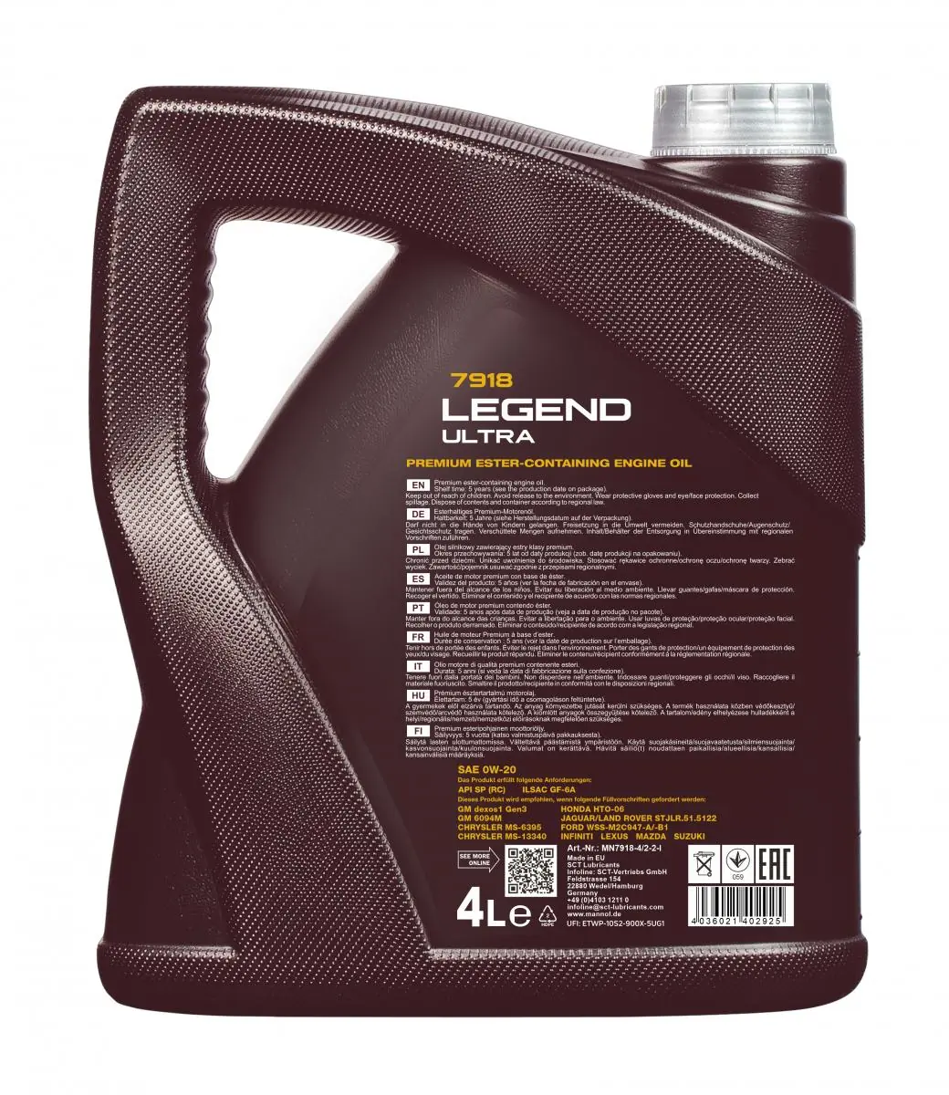 Engine Oil Mannol Legend Ultra 0W-20 MN7918-4