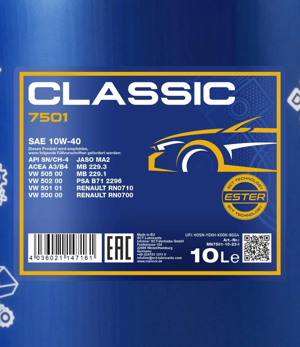 زيت الموتور Mannol Classic 10W-40 MN7501-10