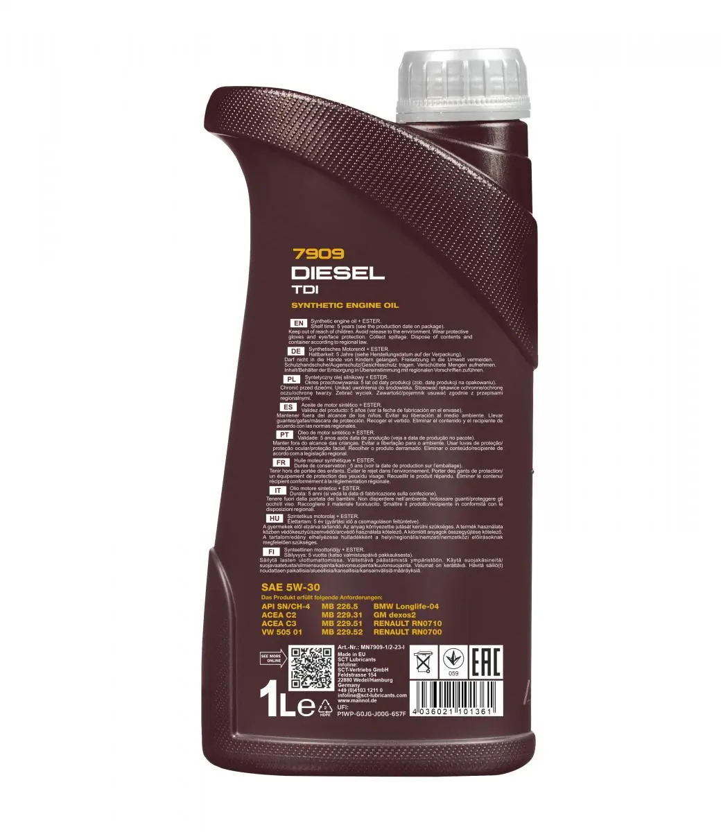 Engine Oil Mannol Diesel TDI 5W-30 MN7909-1
