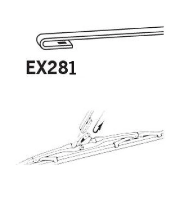 Wiper Blade TRICO EXACT FIT REAR EX281