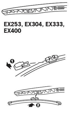 Wiper Blade TRICO EXACT FIT REAR EX400