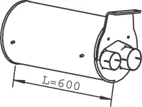 Centre Muffler 49396