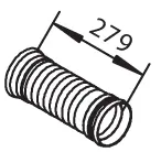 Corrugated Pipe, exhaust system 51125