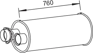 Centre/Rear Muffler 80460