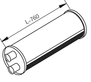 Centre Muffler 80447