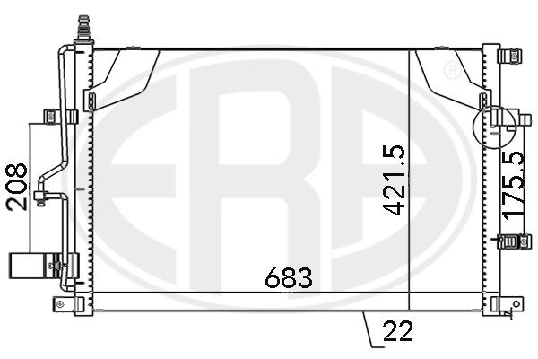 ERA 667124 Condenser, air conditioning
