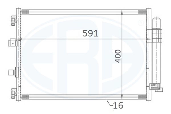 ERA 667176 Condenser, air conditioning