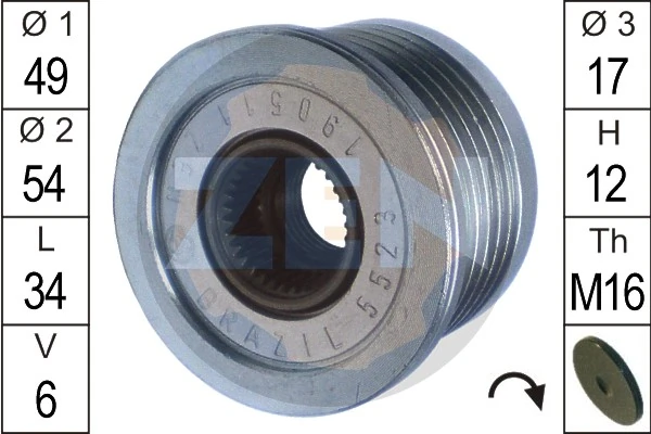 ERA ZN5523 Alternator Freewheel Clutch