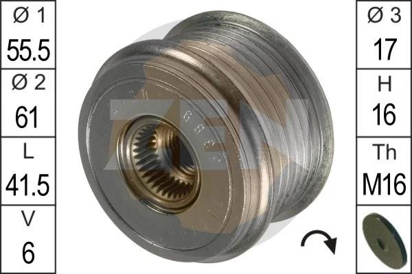Alternator Freewheel Clutch ZN5389