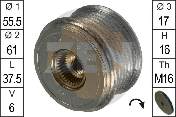 ERA ZN5390 Alternator Freewheel Clutch