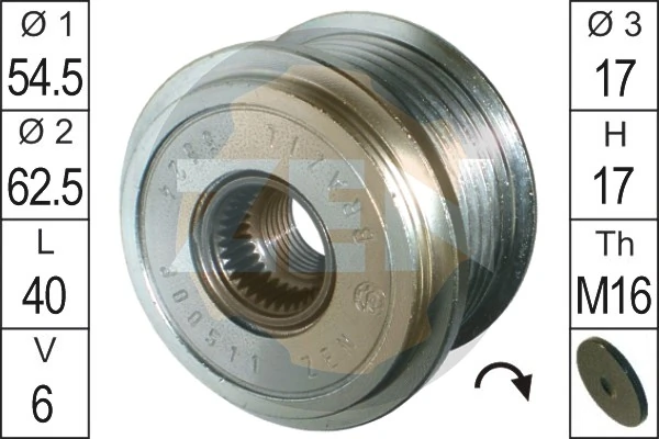 ERA ZN5524 Alternator Freewheel Clutch