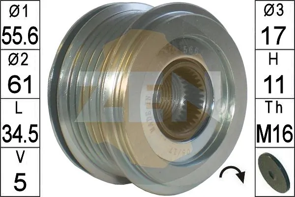 ERA ZN5668 Alternator Freewheel Clutch