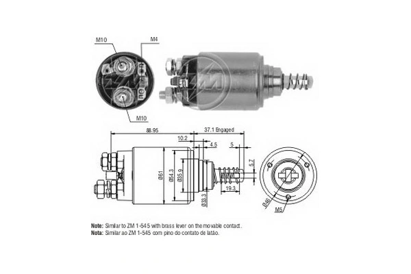 ERA ZM649 Solenoid Switch, starter