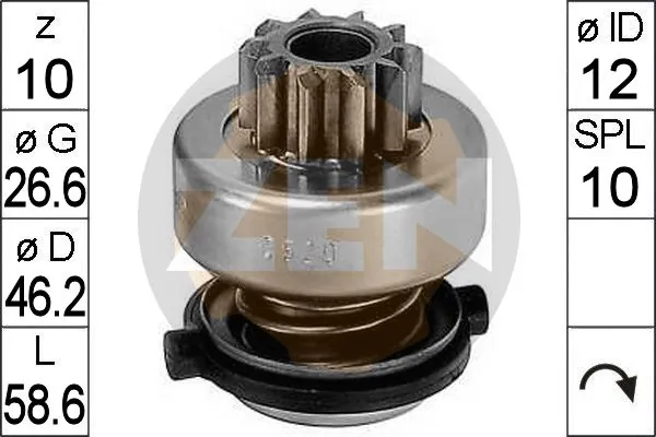 ERA ZN0520 Freewheel Gear, starter