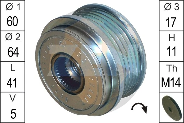 Alternator Freewheel Clutch ZN5496