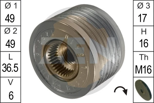 Alternator Freewheel Clutch ZN5410