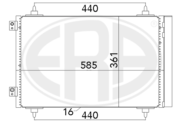 ERA 667016 Condenser, air conditioning