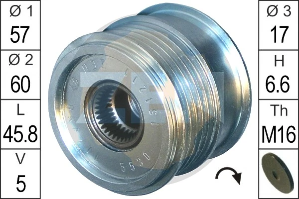 ERA ZN5530 Alternator Freewheel Clutch