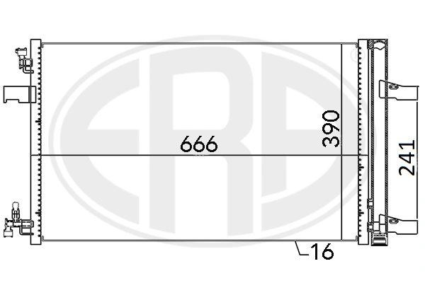 ERA 667053 Condenser, air conditioning