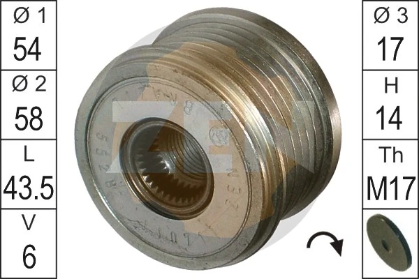 ERA ZN5528 Alternator Freewheel Clutch