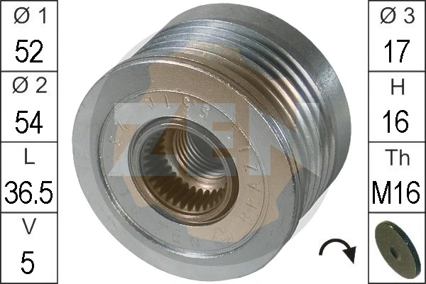 ERA ZN5510 Alternator Freewheel Clutch
