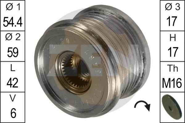 ERA ZN5457 Alternator Freewheel Clutch