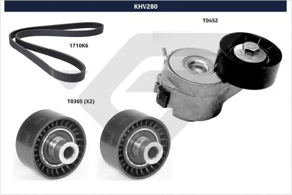 V-Ribbed Belt Set KHV 280